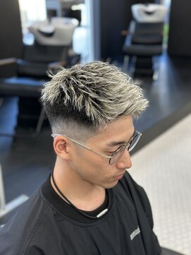 ホワイトメッシュ×フェード