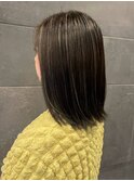 ミディアムヘア ハイライトカラー チョコレートカラー