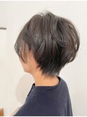 マッシュショート×オリーブブラウン