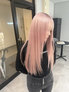 ナンバー 竪町(number+) 20代30代大人可愛いシアーピンク透明感艶ストレート