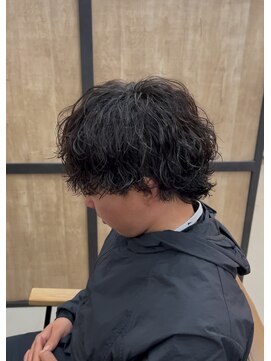 メンズギフト(men's GIFT) ツーブロックツイストスパイラルパーマメンズマッシュウルフ