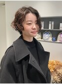 ショートボブパーマ/ショートパーマ/ハンサムショートパーマ