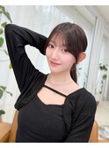 大人かわいい流し前髪/小顔似合わせ韓国風顔周り