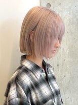 サンクマーケット 渋谷(cinq MARKET) 渋谷ブリーチカラータッセルボブ顔周りレイヤー切りっぱなしボブ