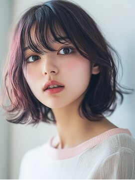 ロディーナ 大口 新子安(rodina) 大人可愛いパーマボブ/インナーカラー/髪質改善/韓国/ブリーチ