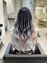 ペスカ 博多駅前店(pesca)&nbsp;エクステを３色使ったハイライトグラデーション♪