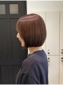 切りっぱなしボブ/ナチュラルボブ/マロンブラウン