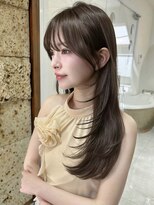 グロー 大宮(GLROW) ▲レイヤーカット顔まわり前髪矯正オリーブベージュharuhi