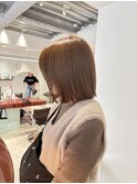 ブリーチなしダブルカラーでつくるマロンベージュ