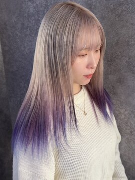 ルノン フィージュ(LUNON fieju) グラデーションカラー/ブリーチカラー/パープル/ホワイトカラー