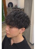 メンズツイストスパイラルニュアンスナチュラルパーマ