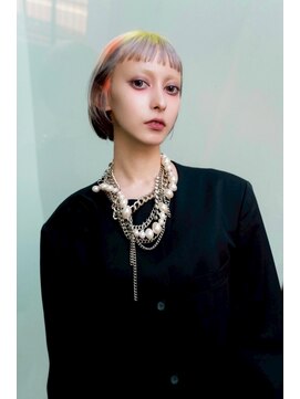 ペレ 原宿(PELE) 着物ヘア/ダークアッシュ/ミディアムレイヤーカット/原宿