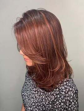 キトリー 立川(kitly) 白髪ぼかしハイライト×カッパーオレンジ