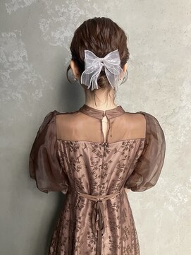 コトナ(kotona) 【リボンヘアシニヨンヘアアレンジ】ヘアセット渋谷ハーフアップ