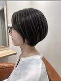 ハイライト　白髪ぼかし