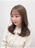 ブリーチなしベージュ×韓国風ロングレイヤー