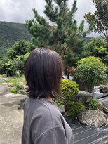 エン(en)&nbsp;外ハネボブ+白髪ぼかし