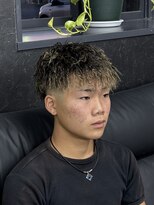 ケースタイル(K-style)&nbsp;ツイストパーマ&ハイライト（メッシュ）