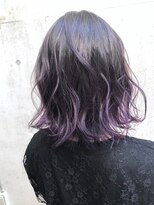 メリー(merry craftsman's factory) ラベンダーバレイヤージュハイライトカラーくびれセミディー