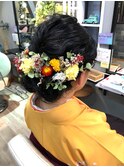 ゆるふわシニヨンスタイル