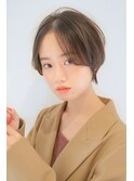 『 グレージュ × 束感 』センターパート丸みショート☆