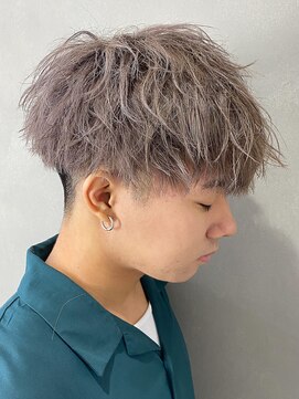 エルマーク(L-MARK) マッシュインナーカラーブリーチダブルカラー韓国センターパート