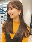 髪質改善 チョコレートブラウン シースルーバング