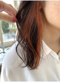 インナーカラー☆オレンジベージュ
