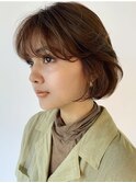 ladyで上品なころんっとbob/フェザーバング 20代30代