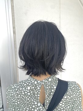 ヘアサロン ナノ(hair salon nano) 外ハネ無造作ボブ×ナチュラルインナーカラー
