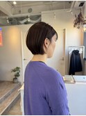 ショートボブ/ベージュカラー[表参道/ブリーチ/ハイライト]Mai
