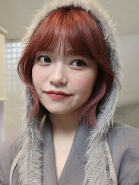 サイン 渋谷(SIGN) 韓国/ボブ/ブリーチ/ピンク/オレンジ