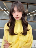 ソア 渋谷(soar)&nbsp;韓国風レイヤー大人可愛いロングシースルーバング20代30代40代