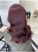 【ローズレッド】ブリーチなしワインレッドピンクブラウン暖色