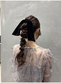 編みおろしポニー