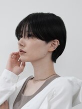 カルム(kalm) 20代30代ショート前髪あり前髪なし顔周りレイヤーカットオリーブ