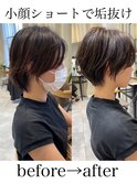 似合わせカット30代40代50代ショートボブくびれレイヤーカット