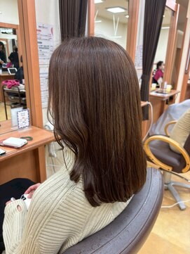 ヒラトヤ 肴町店 大人可愛いツヤ髪ウォームベージュフェアリーレイヤー20代30代