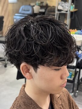 ビカムメンズヘアー 栄店(become men's hair) シャドウパーマ/無造作/太め大きめカール