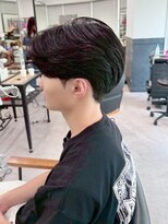 ネオリーブ クーロ メゾン 横浜(Neolive curro Maison)&nbsp;韓国マッシュセンターパート×黒髪フェザーパーマMEN’S HAIR