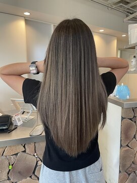 ファンド 千葉(fand) バレイヤージュ/グレージュ/ロングヘア