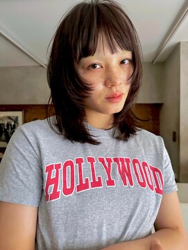 トゥコ(tuco) シアーバング　レイヤーウルフ　透け感カラー　フェイスレイヤー