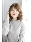 大人ガーリーミディアムレイヤー似合わせカットダークアッシュ13