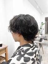 セイドット フクオカ(Say.FUKUOKA) 天神大名シャドウパーマ外ハネダブルカラーアッシュグレージュ