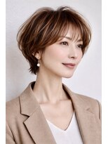 ハーツ(Heart's)&nbsp;白髪ぼかし脱白髪染め大人ショート40代50代60代