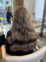 サンク 原宿 表参道(cinq) 原宿ヘーゼルベージュブリーチなしダブルカラーハッシュレイヤー