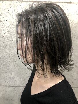 ヘアーワークスヴィクサス(HAIR WORKS VIXUS) 《VIXUS山口圭亮》マットブラウン外ハネボブ