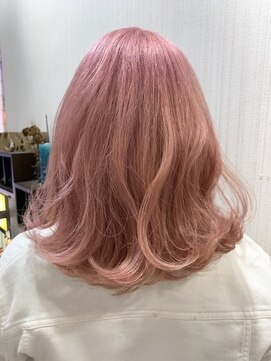 透明感 ハイトーン ピンクベージュ ブリーチダブルカラー L トムキャット Tom Cat のヘアカタログ ホットペッパービューティー