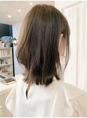 福山美容院 人気 切りっぱなし外ハネボブイルミナカラーcaary
