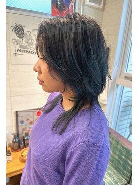 ブルック(BROOK) ブルーカラーレイヤーウルフセミロング　千歳烏山　BROOK